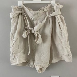Paperbag Linen Shorts